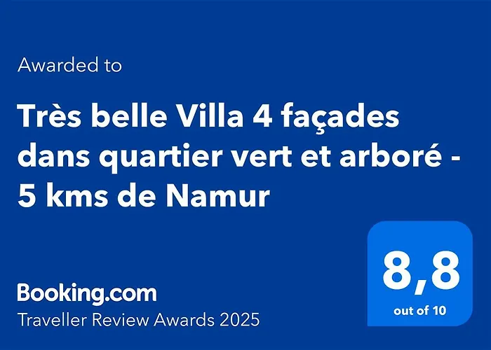 Très belle Villa 4 façades dans quartier vert et arboré - 5 kms de Namur